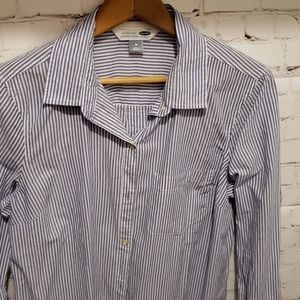 Old Navy Tunic Blue & White Striped Blouse - Sz M